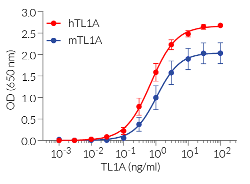 Cellular response to human and mouse TL1A